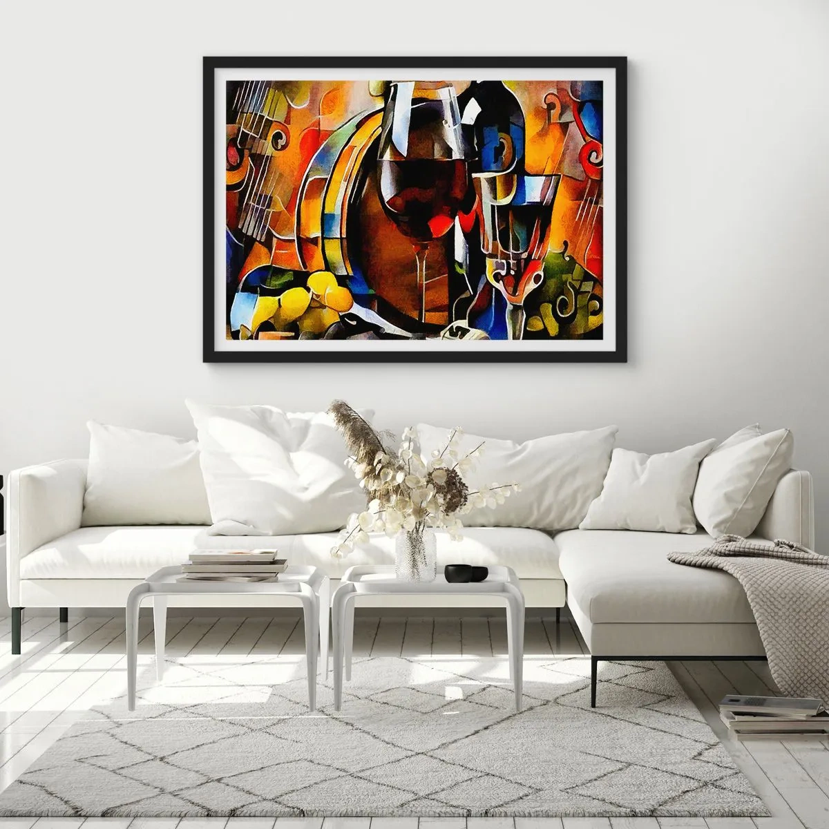 Poster in black frame - And The World Fills With Colours - 40x30 cm