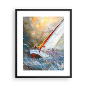 Poster in black frame - Running on the Waves - 40x50 cm