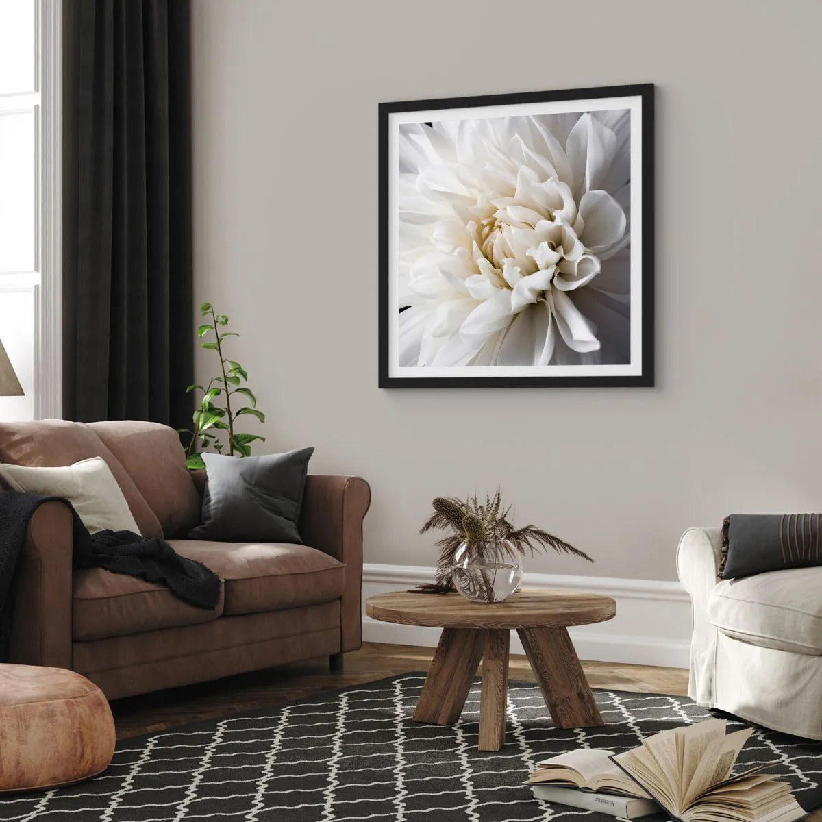 Poster in black frame - Bride's Morning - 30x30 cm