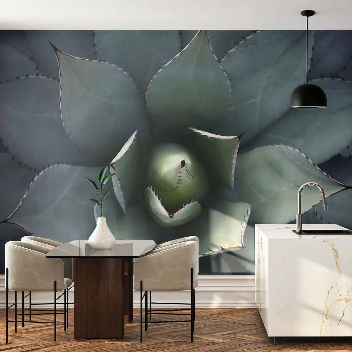 Photo Wallpaper Standard Eco - Attracts and Warns - Agave flower, Agave, Exoticism - 250x175 cm