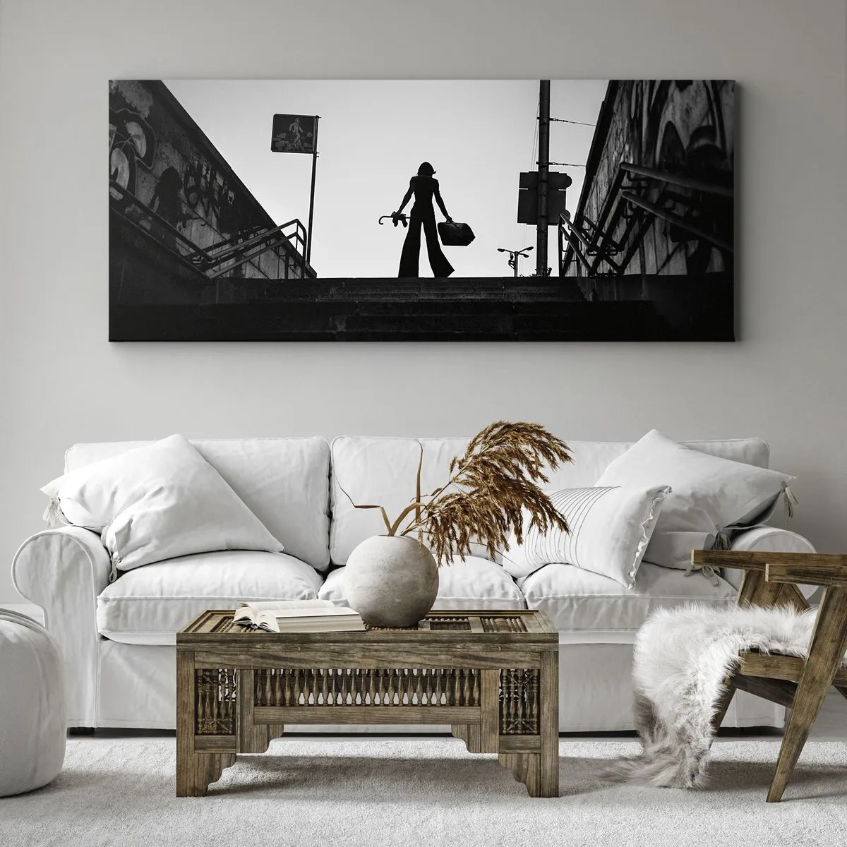 Canvas picture - City Wander - 90x30 cm