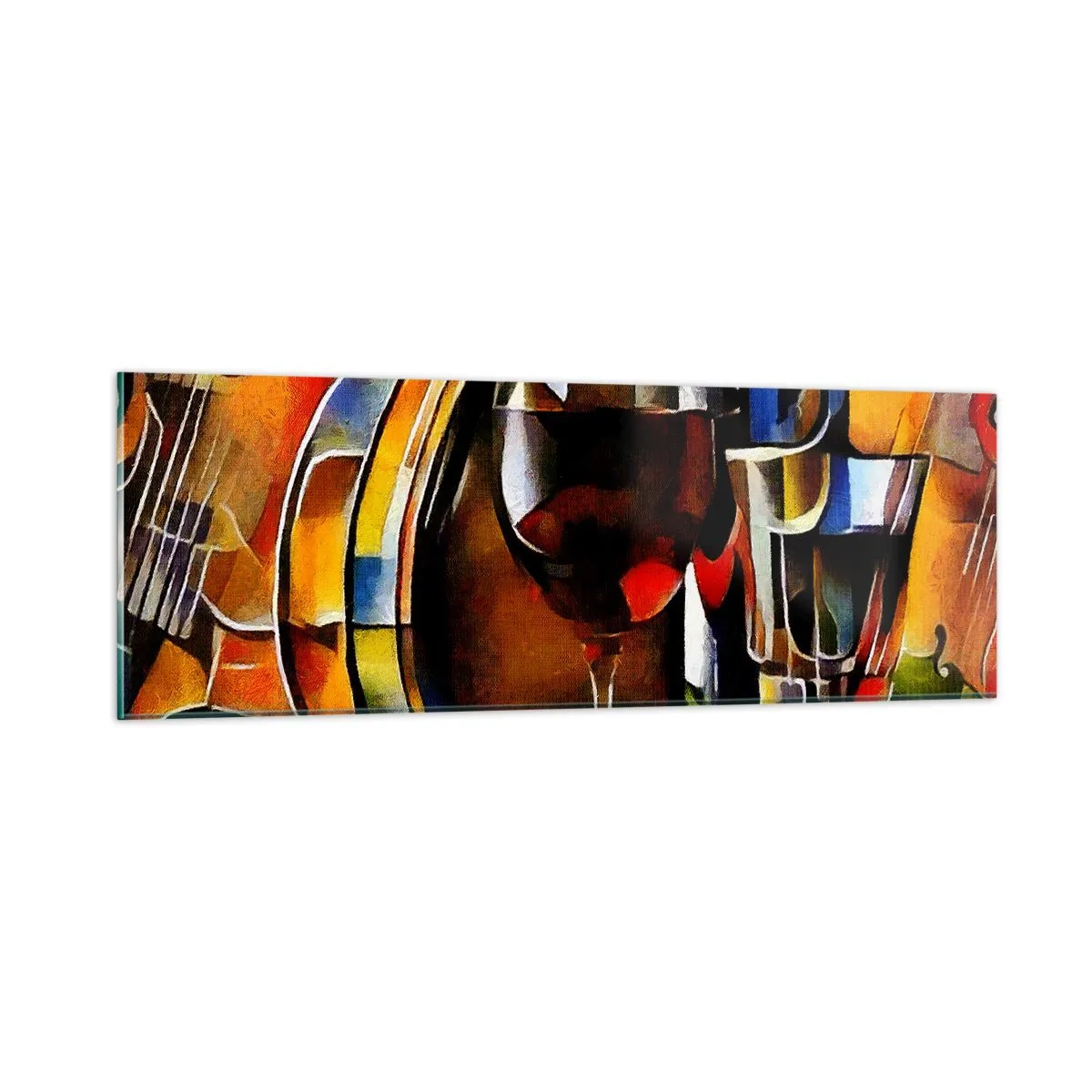 Glass picture - And The World Fills With Colours - 90x30 cm