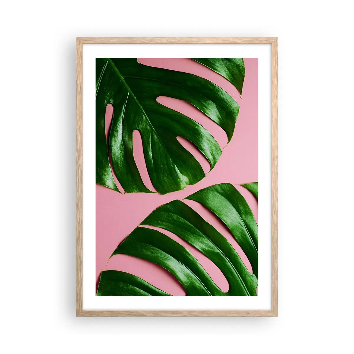Poster in light oak frame - Green Rendezvous - 50x70 cm