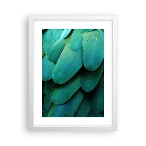 Poster in white frmae - Precision of Parrot Nature - 30x40 cm