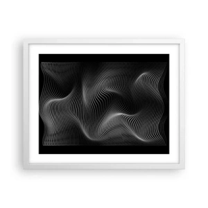 Poster in white frmae - Dance of the Light in Space - 50x40 cm