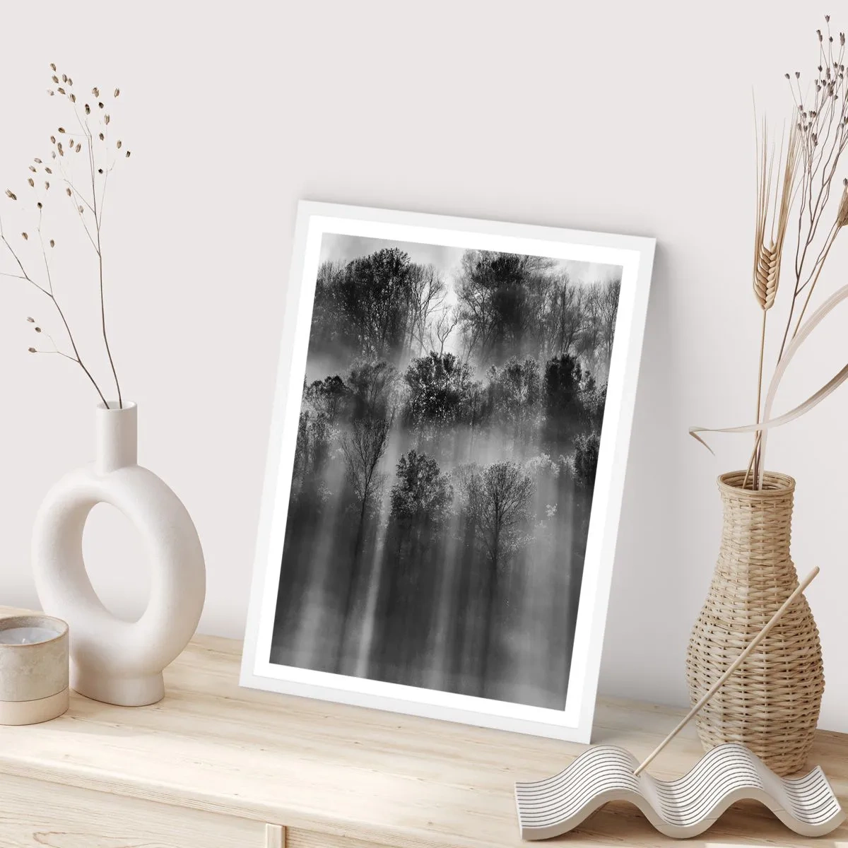 Poster in white frmae - In the Streams of Light - 70x100 cm