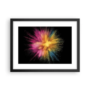 Poster in black frame - Birth of Colours - 40x30 cm