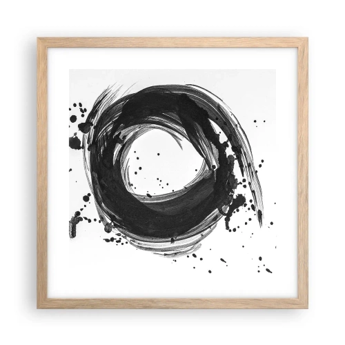 Poster in light oak frame - Whirl of Creation - 40x40 cm