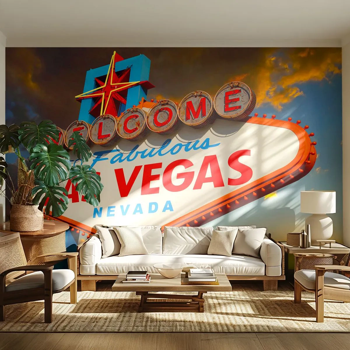 Photo Wallpaper Standard Eco - Smile of Fortune - Travels, Las Vegas, City - 200x140 cm