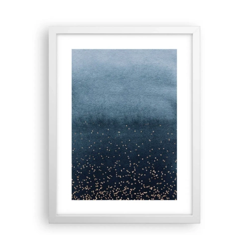 Poster in white frmae - Composition - Blue Phases - 30x40 cm