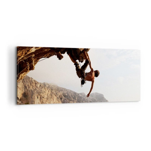 Canvas picture - The Whole World on a Sharp Cliff - 100x40 cm