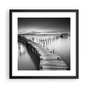 Poster in black frame - Peace of a Forgotten Shore - 40x40 cm