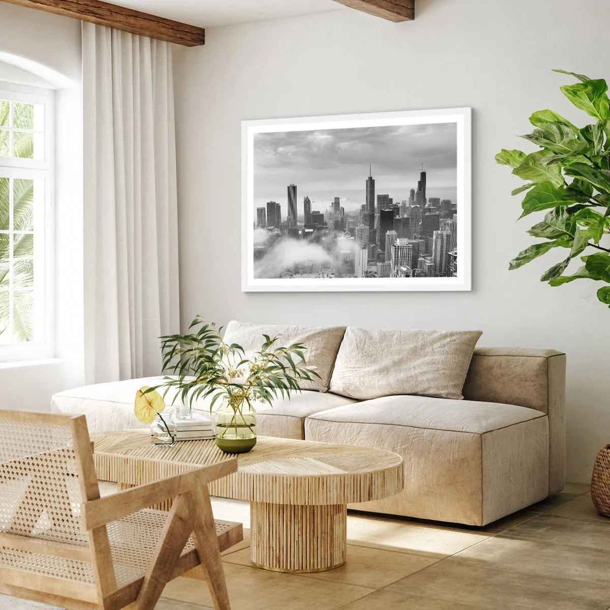 Poster in white frmae - American Landscape - 91x61 cm