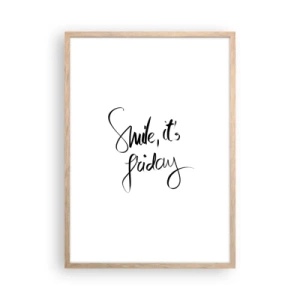 Poster in light oak frame - True Joy - 50x70 cm
