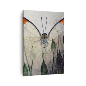 Canvas picture - When a Butterfly is Swinging on the Grass - 70x100 cm