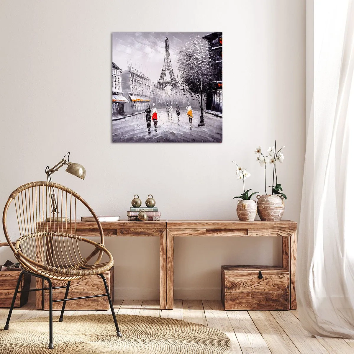 Canvas picture - Parisian Walk - 50x50 cm