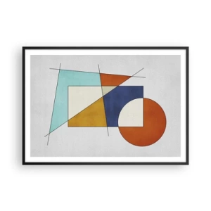 Poster in black frame - Abstract: Modernist Fun - 100x70 cm