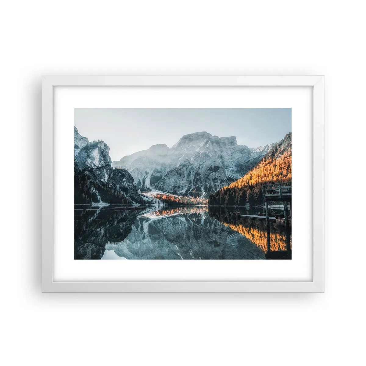 Poster in white frmae - Mirror Landscape - 40x30 cm