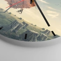 Clock face with lines