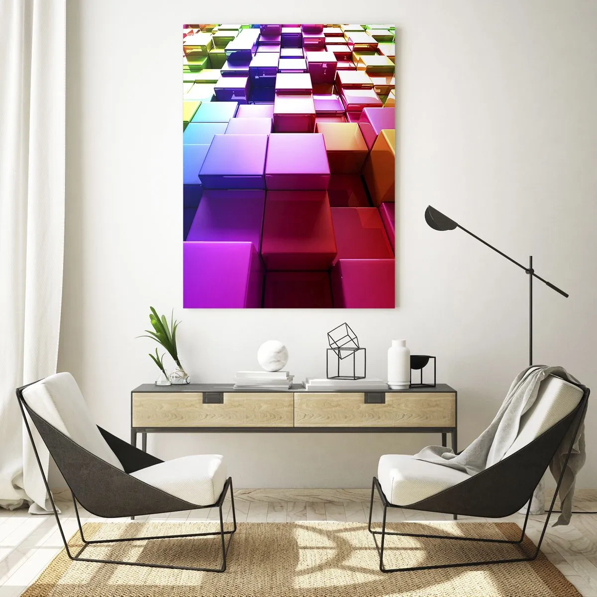Glass picture - Optical Harmony - 80x120 cm