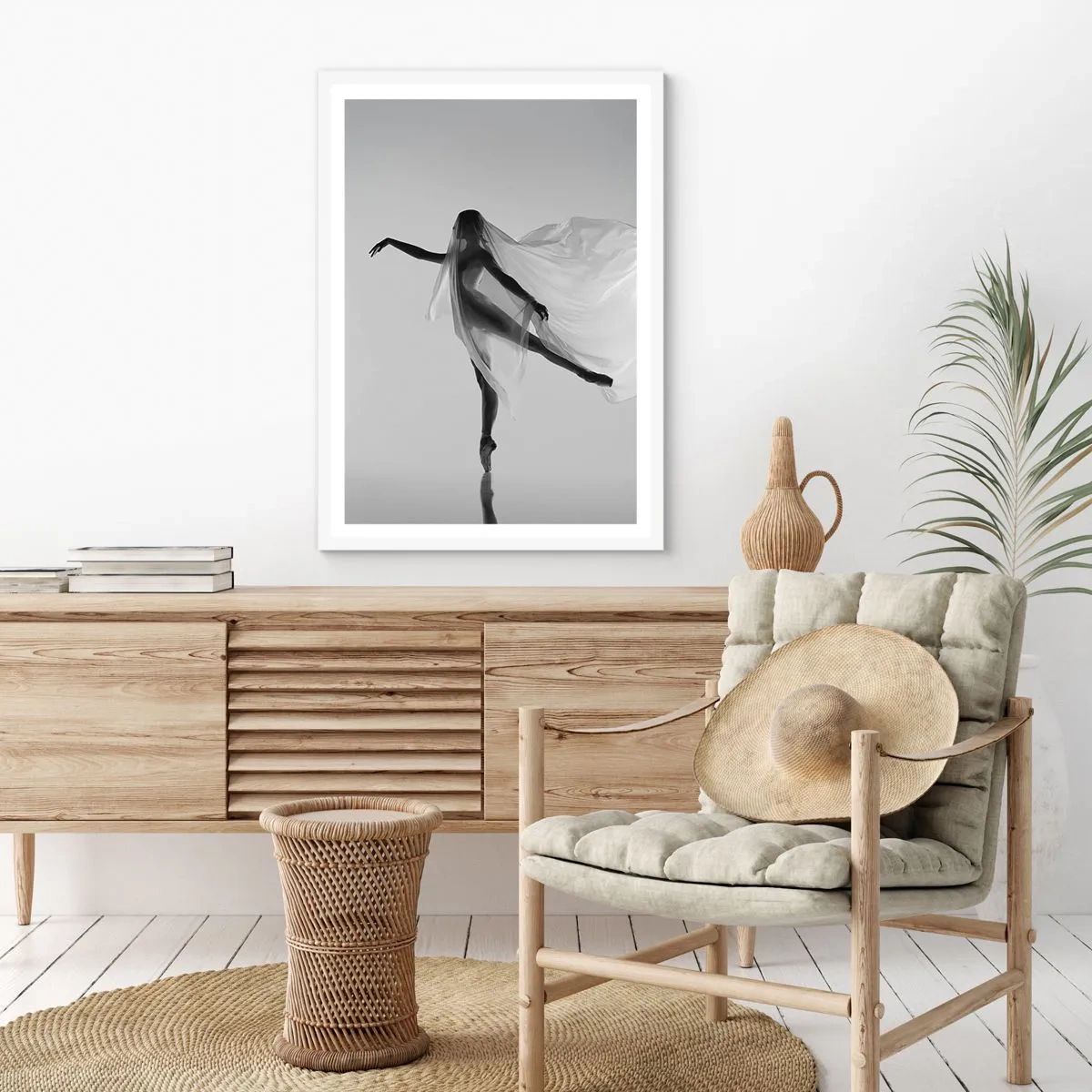 Poster in white frmae - Lightness and Grace - 70x100 cm