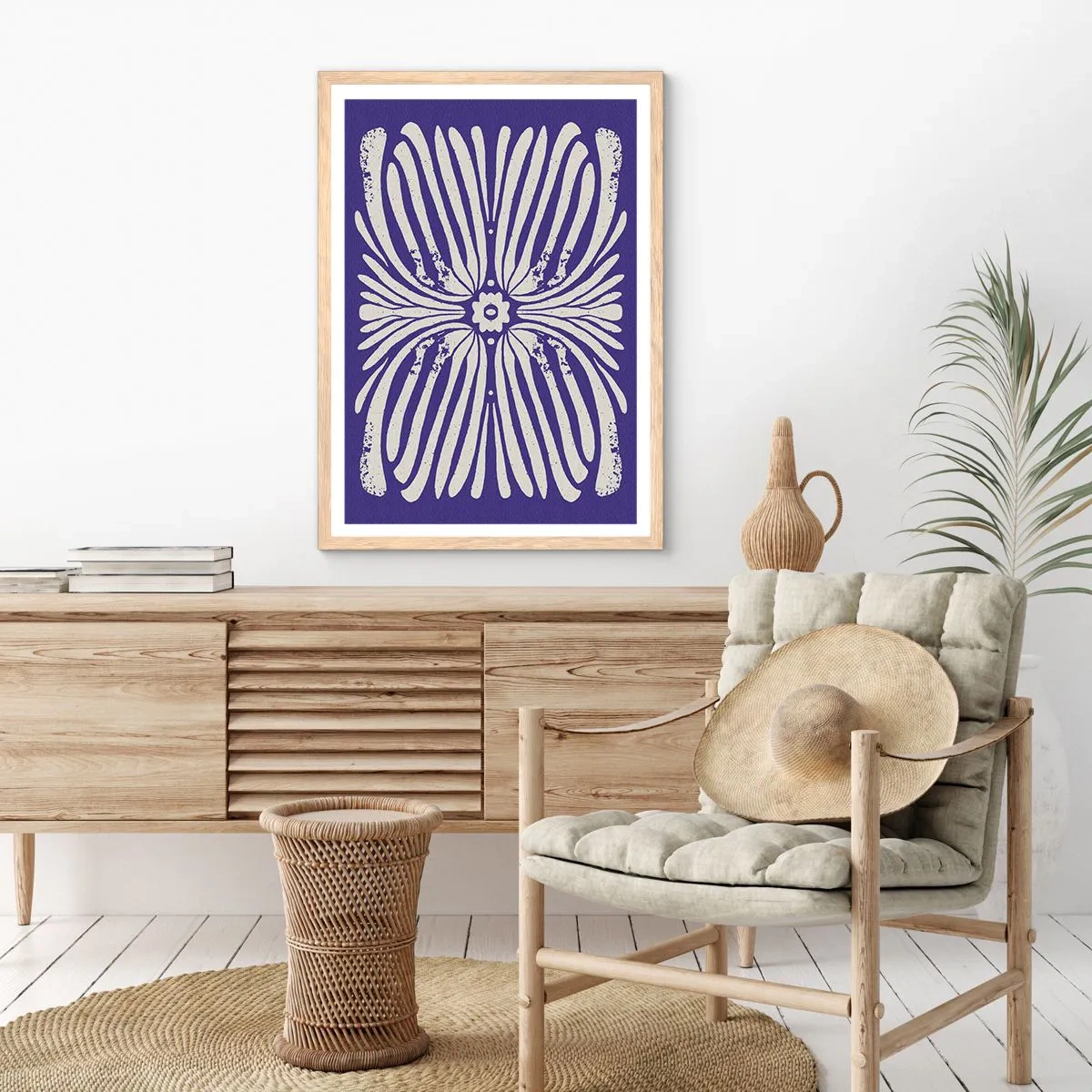 Poster in light oak frame - Ethnic Inspirations - 70x100 cm