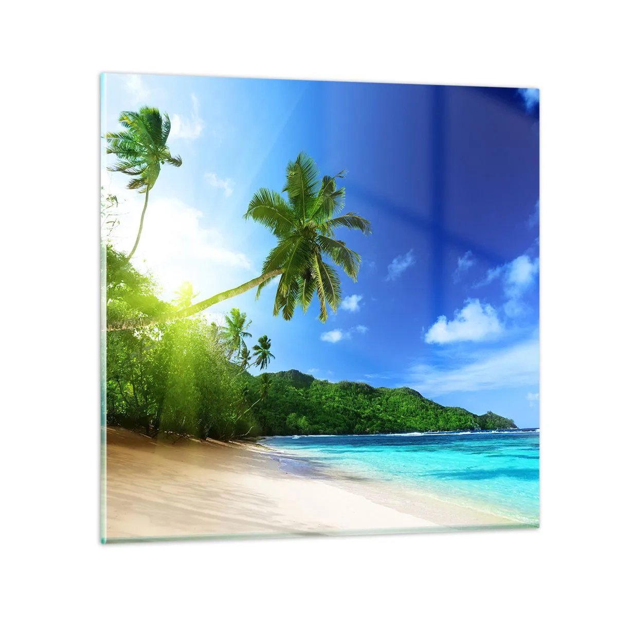 Glass picture - Mild Touch of the Tropics - 60x60 cm