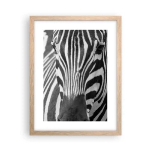 Poster in light oak frame - World Is Black and White - 30x40 cm