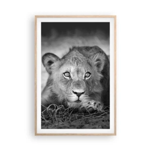 Poster in light oak frame - Royal Puppy - 61x91 cm