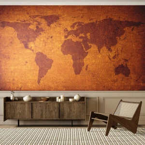 Self-Adhesive Photo Wallpaper Deluxe Sticker - Invitation for Travel - World Maps, Continents, Travels - 100x70 cm