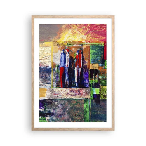 Poster in light oak frame - Relations and Emotions - 50x70 cm