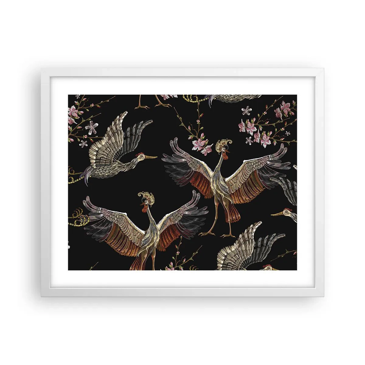 Poster in white frmae - Fairy Tale Bird - 50x40 cm