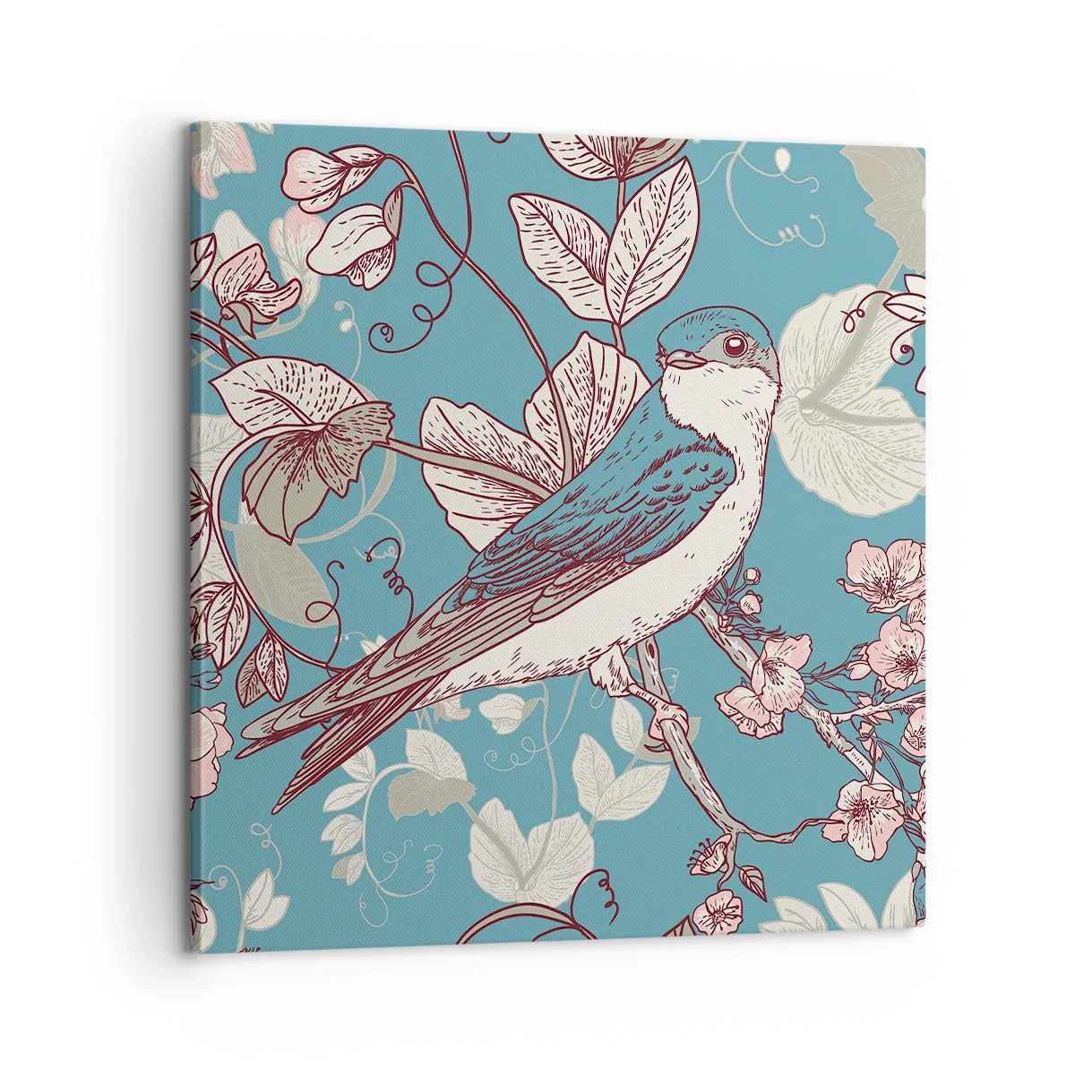 Canvas picture - In the Whitewood Chirps and Silvery - 60x60 cm