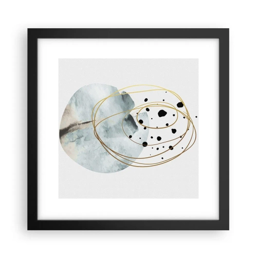 Poster in black frame - In the Embrace of Space - 30x30 cm