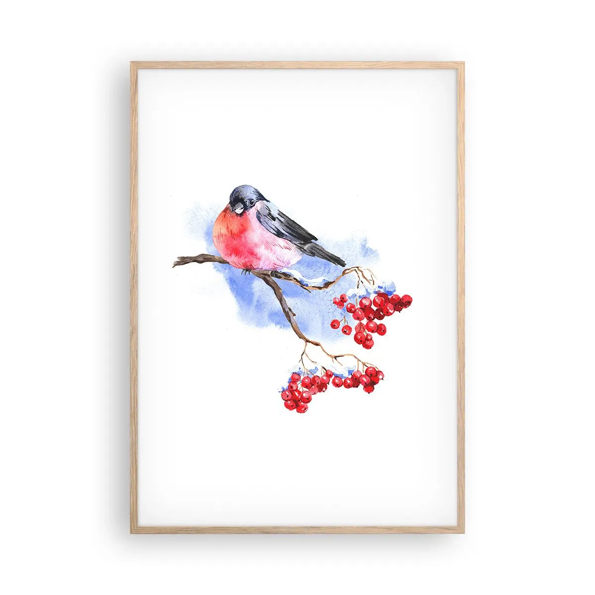 Poster in light oak frame - Winter in Colour - 70x100 cm