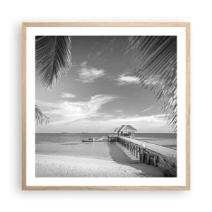 Poster in light oak frame - Memory or a Dream? - 60x60 cm