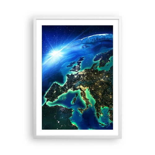 Poster in white frmae - Sparkling Europe - 50x70 cm