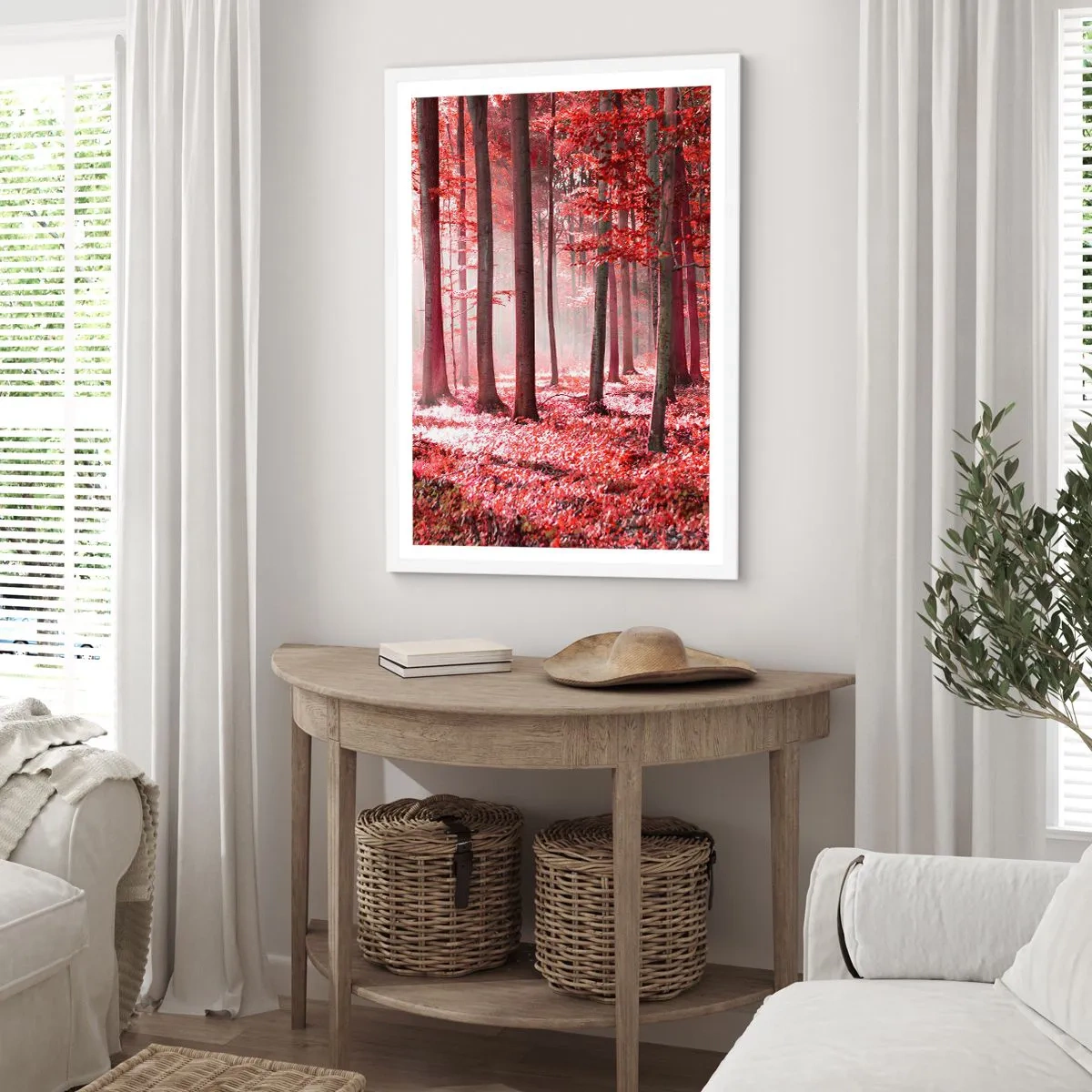 Poster in white frmae - Red Equally Beautiful - 70x100 cm