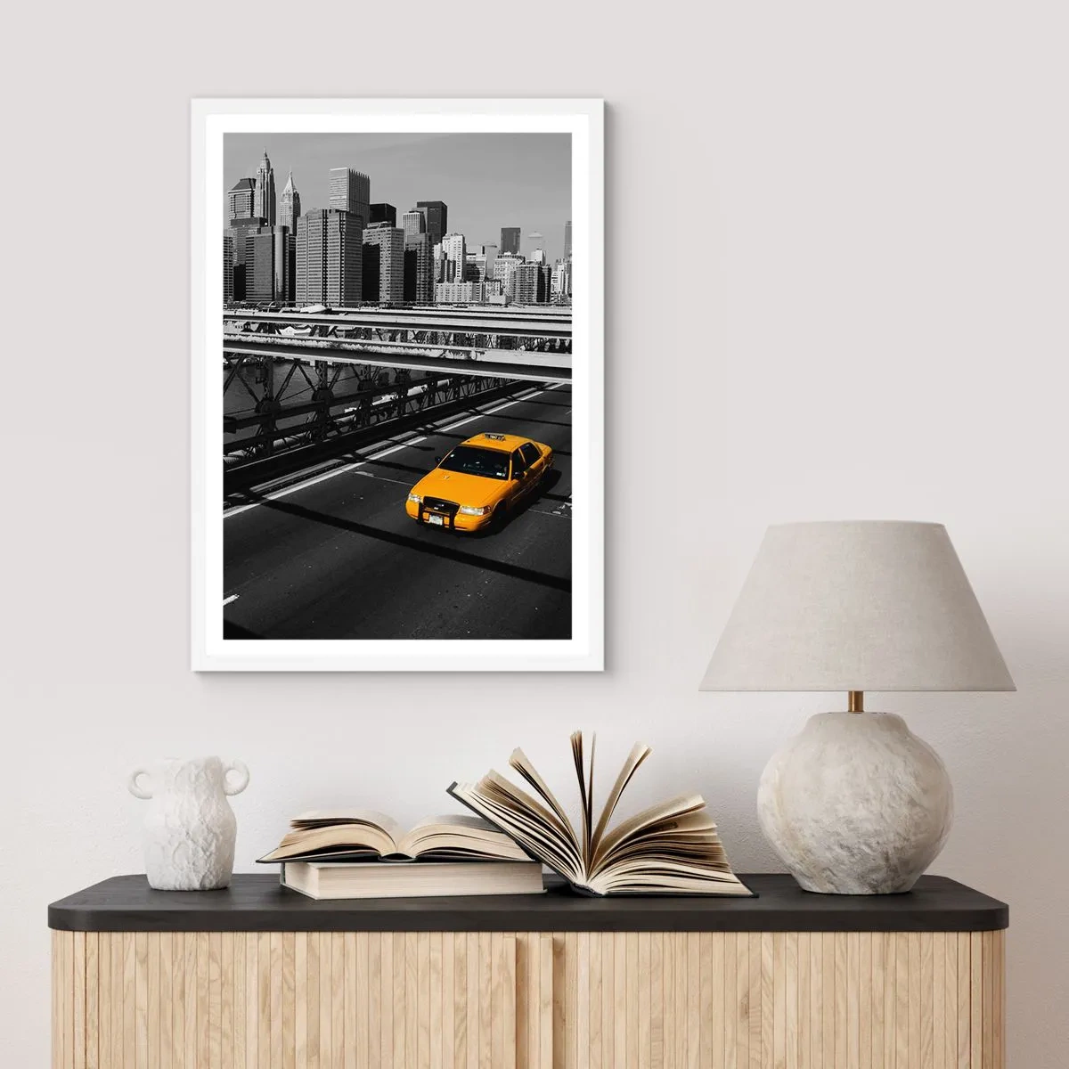 Poster in white frmae - Colour of a Big City - 50x70 cm