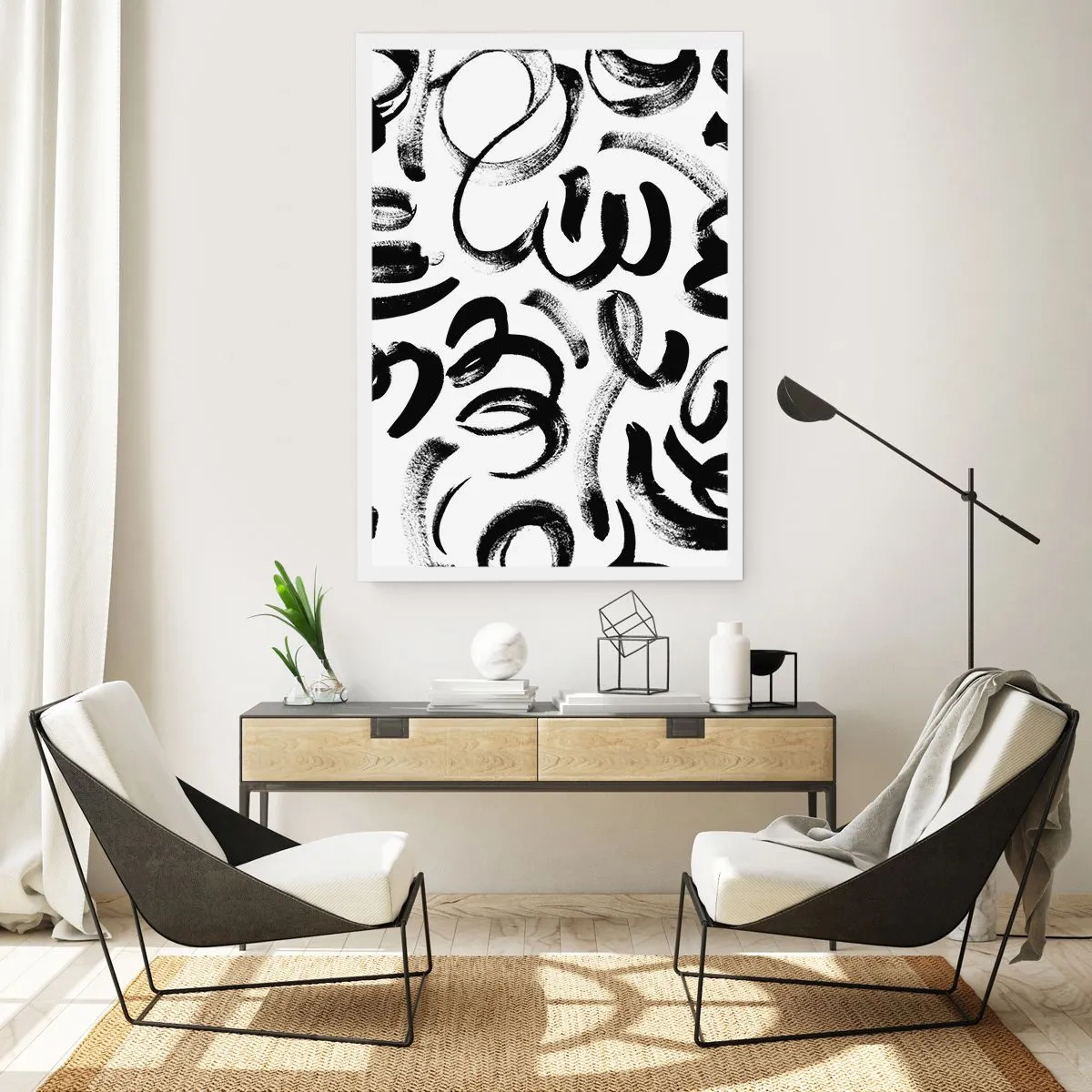 Poster - Black on White - 61x91 cm