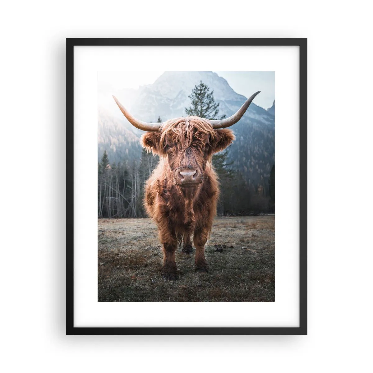 Poster in black frame - Greeting from Mountain Meadow - 40x50 cm