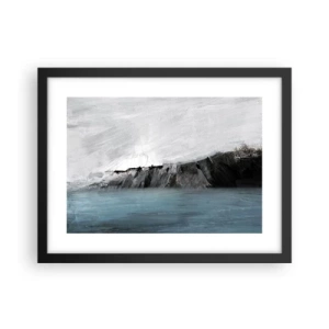 Poster in black frame - Water-Earth: Clash of Elements - 40x30 cm