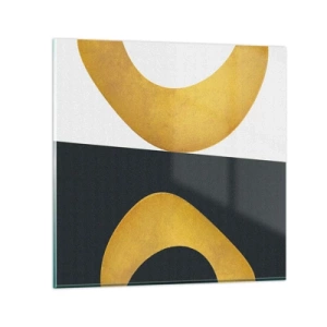 Glass picture - First Of All: Gold - 30x30 cm