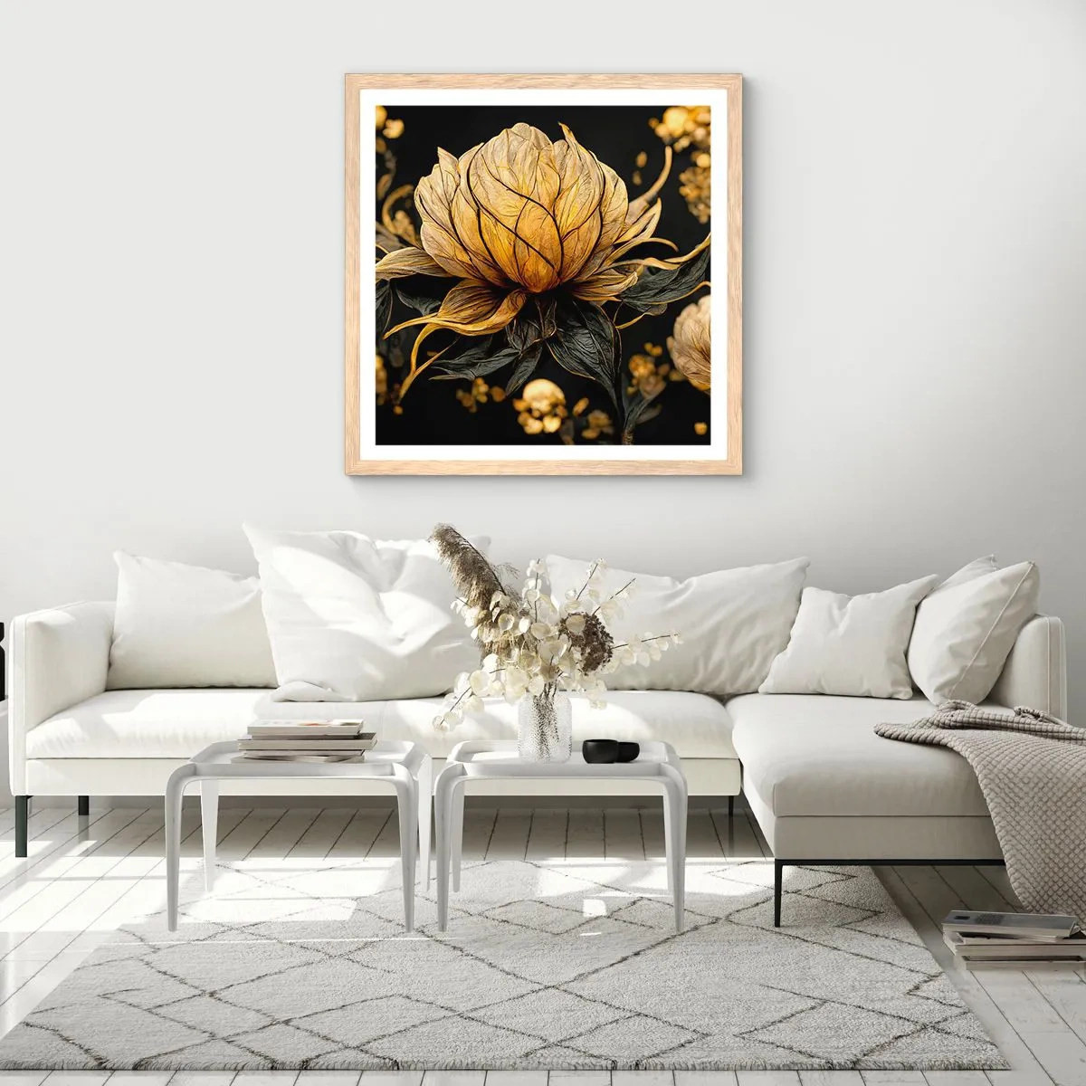 Poster in light oak frame - Subtle Fragility - 50x50 cm