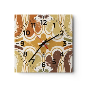 Wall clock - Clock on glass - Sentimental Abstract - 40x40 cm