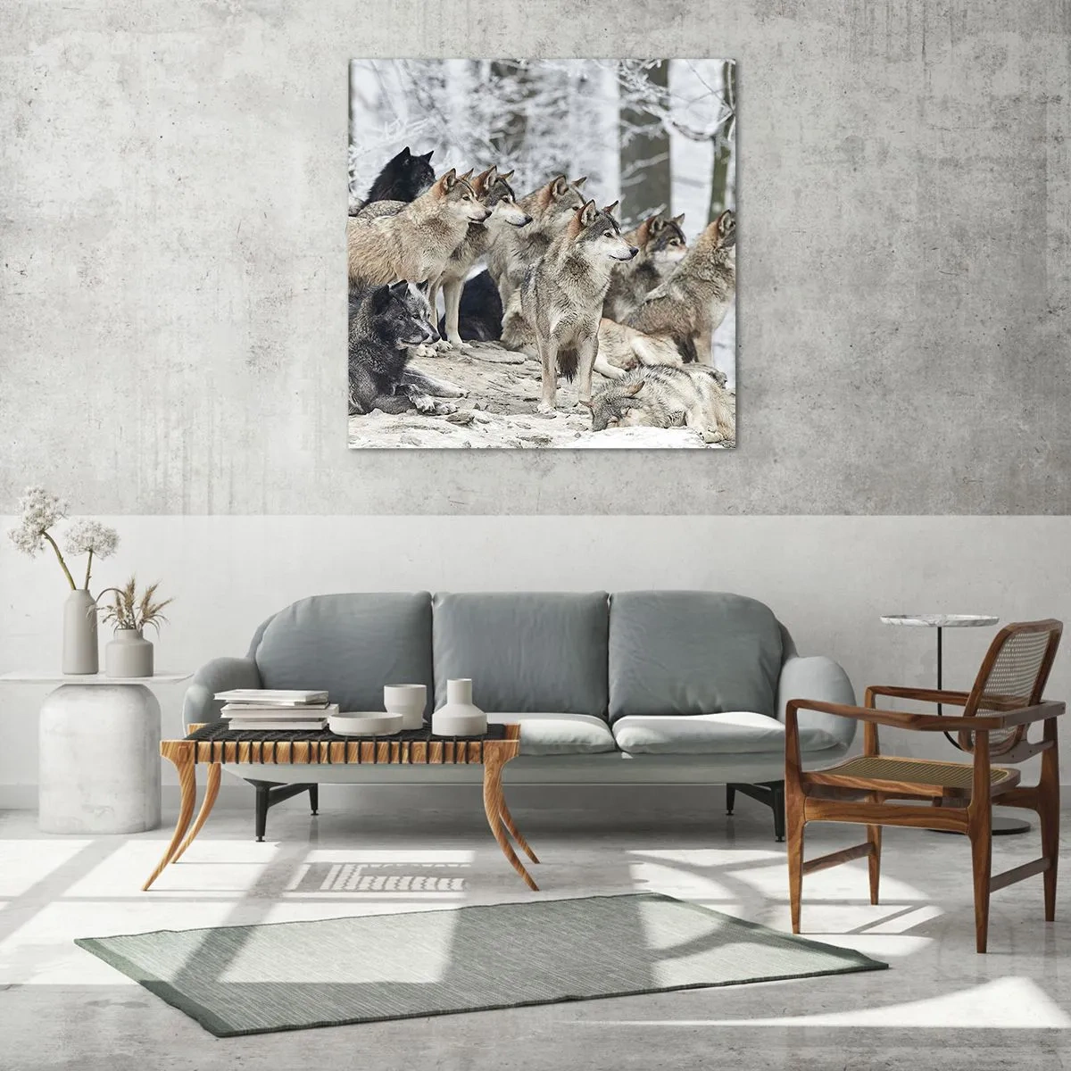 Glass picture - Family and Friends - 30x30 cm