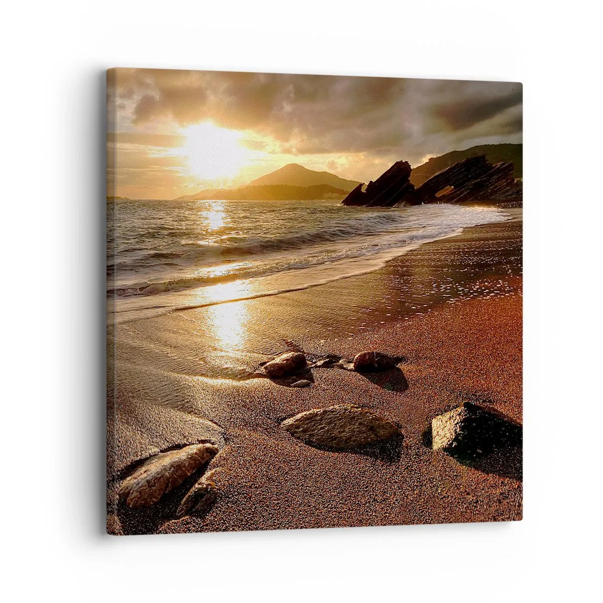 Canvas picture - Follow the Sun towards Hills - 30x30 cm