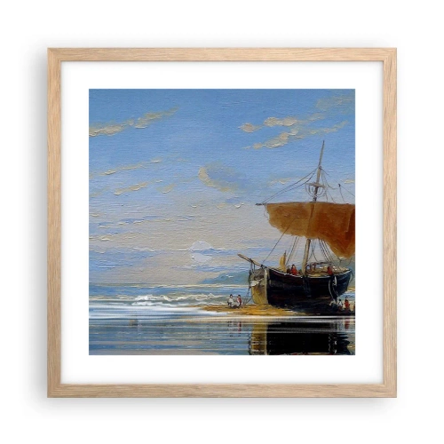 Poster in light oak frame - Water, Earth, Air - 40x40 cm