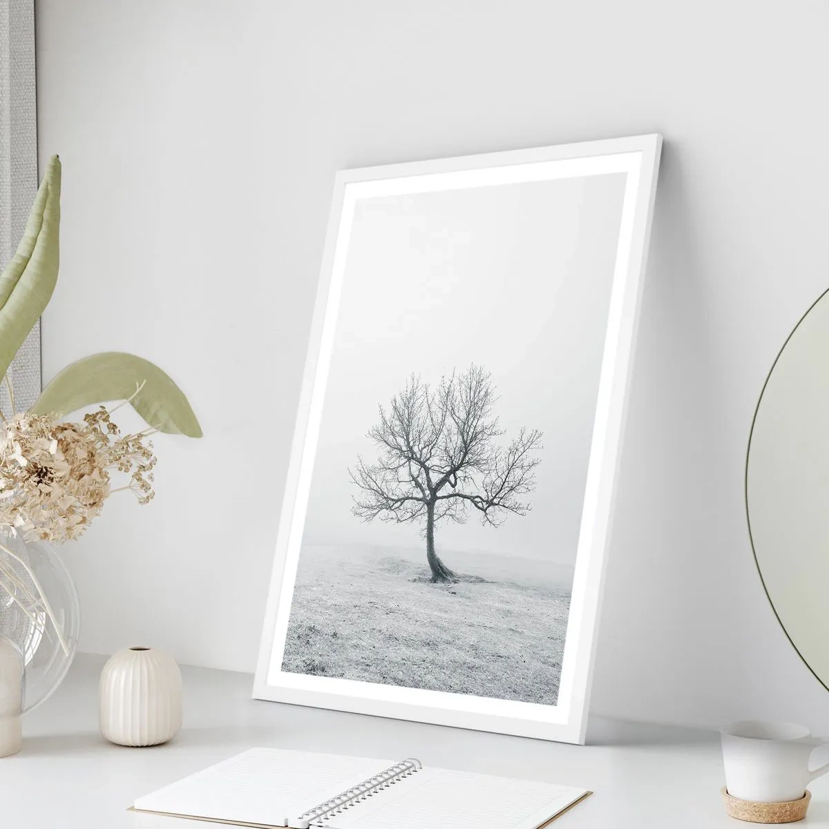Poster in white frmae - Against Nothingness - 40x50 cm