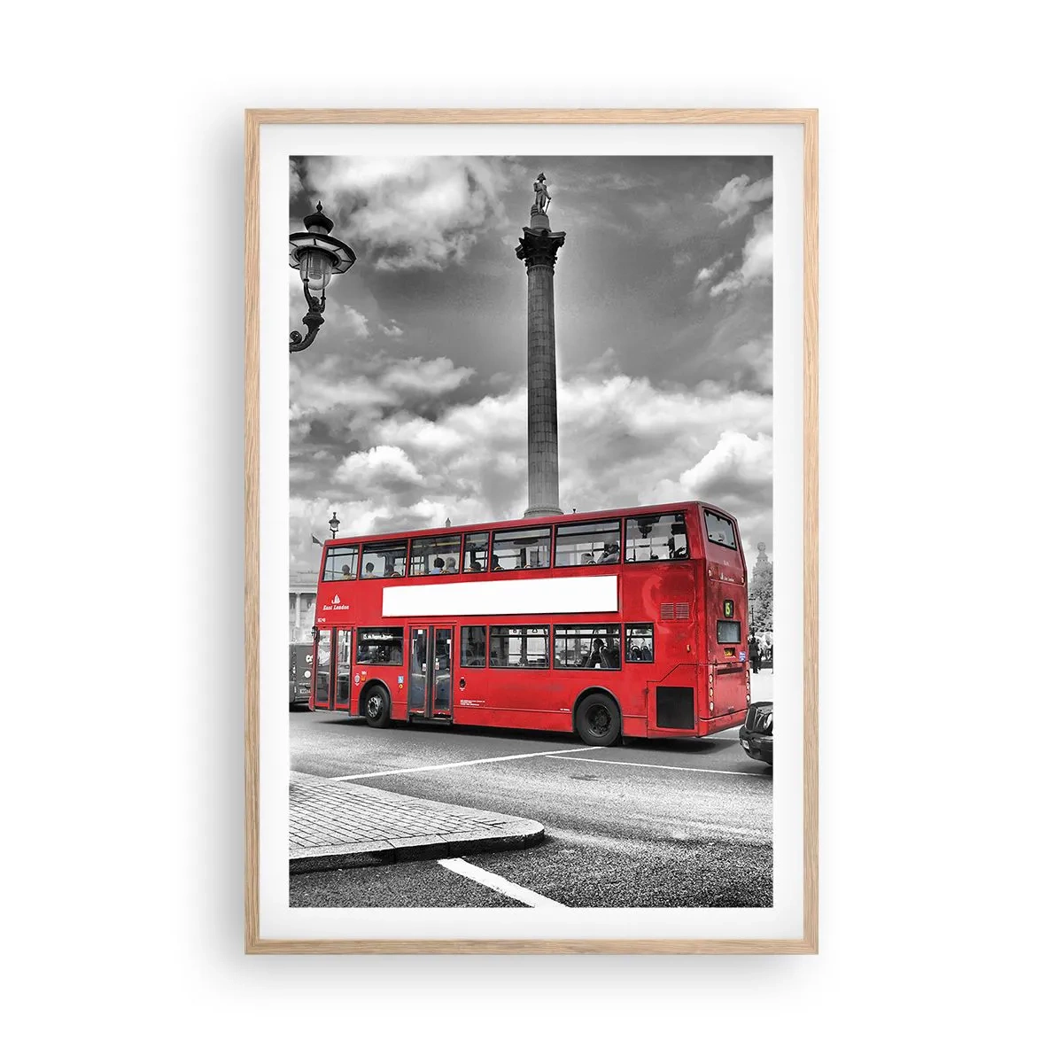 Poster in light oak frame - Real Bloodstream of a City - 61x91 cm